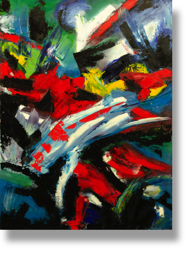 "Abstracte compositie 2 1997"
Acryl on canvas
80 x 100 cm